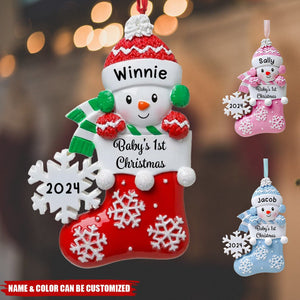 Baby's First Christmas Personalized Handwritten Poly Resin Christmas Ornament