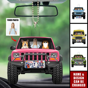 Pickup Truck Dog Cat - Personalized Acrylic Ornament