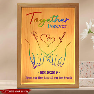 Together Forever - LGBT Couple Personalized Frame Light Box