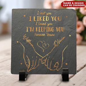 My Heart Is Perfect Because You Are Inside - Couple Personalized Square Shaped Stone