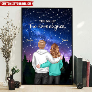 Under The Stars Couple Personalized Poster - Gift For Couples On Valentine's Day, Anniversary Special Occasion