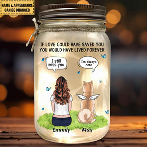 Your Light Will Always Shine In My Heart - Memorial Personalized Mason Jar Light - Sympathy Gift For Pet Owners, Pet Lovers