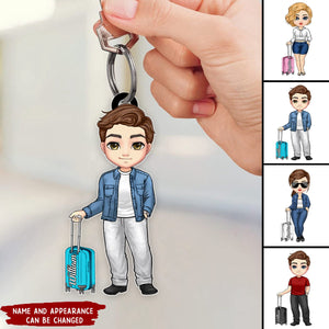 Time For Traveling Personalized Acrylic Keychain