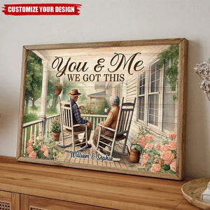 Old Couple Sitting Together On The Porch Personalized Poster