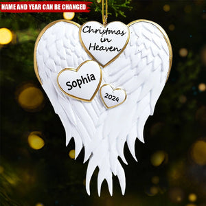 Personalized Handwritten Christmas In Heaven Memorial Ornament