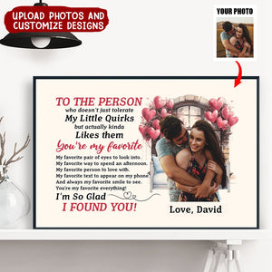 I'm So Glad I Found You, Personalized Poster, Gifts For Funny Couple