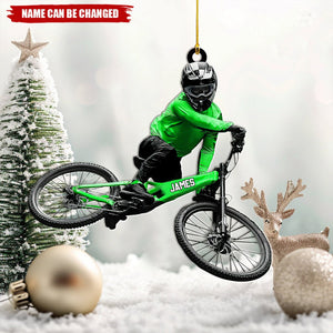 Personalized Mountain Bike Ornament - Gift For Biker Cyclist