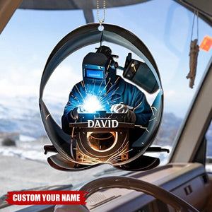 Crafted Sparks Personalized Name Welding Shaped Ornament