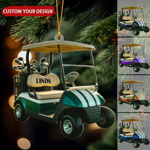 Golf Cart Personalized Christmas Ornament, Gift For Golf Lover