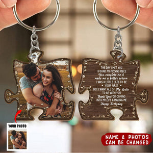 Custom Photo You Are My Missing Piece - Anniversary Gift For Couples - Personalized Keychain