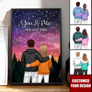 Under The Stars Couple Personalized Poster - Gift For Couples On Valentine's Day, Anniversary Special Occasion