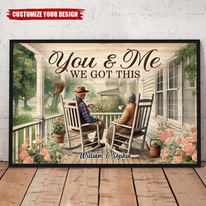 Old Couple Sitting Together On The Porch Personalized Poster