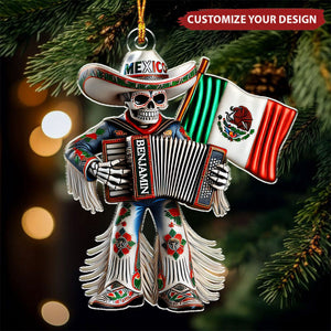 Personalized Mexico Christmas Acrylic Ornament, Gift for Mexican