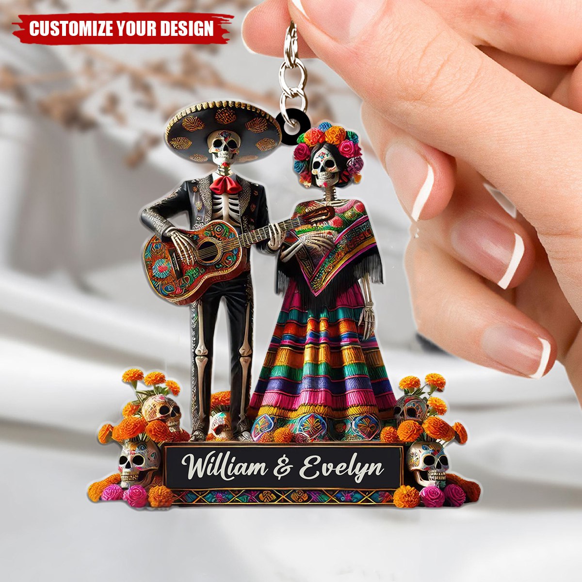 Mexican Couple - Personalized Acrylic Keychain