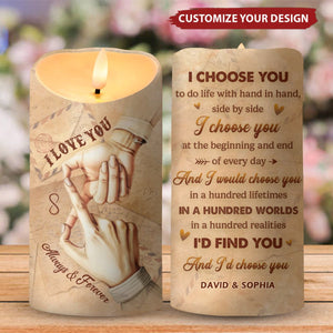 I Love You In Every Universe - Couple Personalized LED Candle