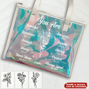 Birth Month Flowers You Are Gifts - Personalized Holographic Tote