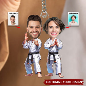 Custom Karate Gift - Personalized Keychain