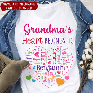 Gift For Grandma's Heart Belongs To T-Shirt