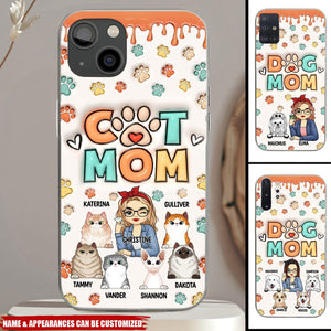 My Heart Is Filled With Paw Prints - Dog & Cat Personalized 3D Inflated Effect Printed Phone Case