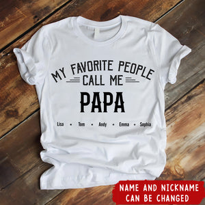 My Beloved People Call Me Daddy - Family Custom Unisex T-shirt - Father's Day, Birthday Gift For Grandpa