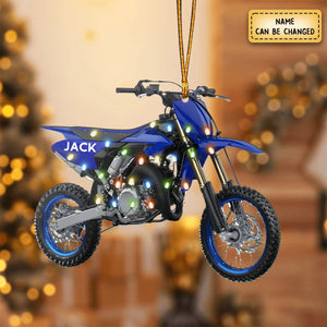 Personalized Motocross Ornament - Biker Christmas Ornament