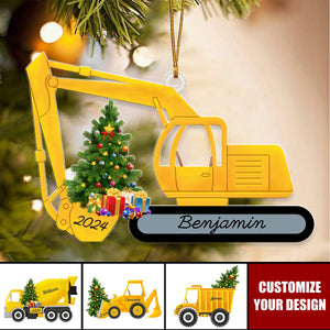 Toy Truck - Personalized Acrylic Ornament, Christmas Gifts for Kids