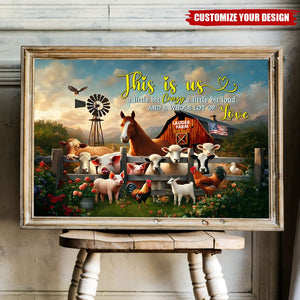 Happy Farm Life - Personalized Horizontal Poster, Gift For Farmer Family