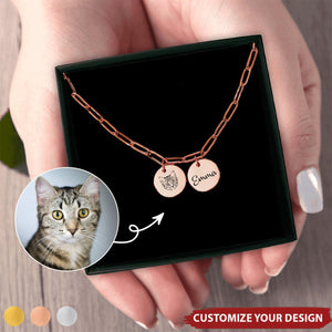 Pet Memorial Gifts - Personalized Necklace For Kids Cat Mom Dog Pet