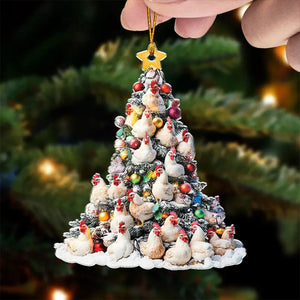 Chicken Hen Christmas Ornament, Gift for Chicken Lovers and Farmers