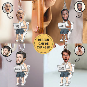 Funny Custom Face - Personalized Photo Keychain