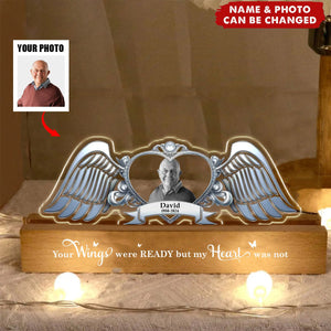 Angel Wings Memorial Those We Love Don't Go Away Personalized LED Night Light