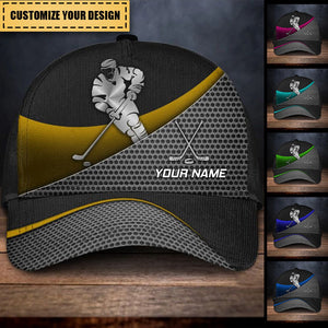 Personalized Hockey Metal Multicolor Classic Cap