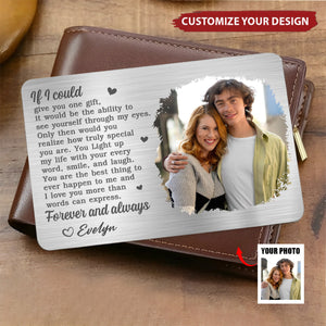 Custom Photo Forever And Always Starts Here - Couple Personalized Wallet Card, Gift For Husband Wife, Anniversary