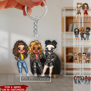 We Are Sistas Personalized Acrylic Keychian