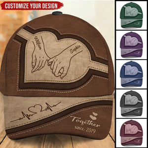 Couple Holding Hands Personalized Classic Cap