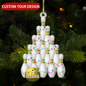 Bowling Balls Personalized Christmas Ornament, Gift For Bowling Club Members