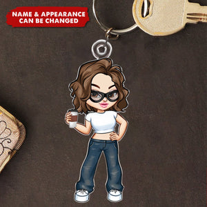 Y2K Beauty Girl - Personalized Acrylic Keychain