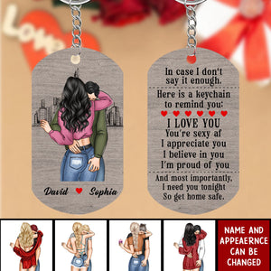 Personalized Stainless Steel Keychain - I Need You Tonight So Get Home Safe - Couple Gift- Keychain For Couple