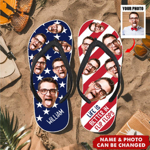 Life Is Better In Flip Flops - Personalized Photo Flip Flops