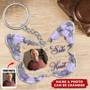 Custom Photo I Am Always With You - Memorial Personalized Acrylic Keychain - Sympathy Gift For Family Members