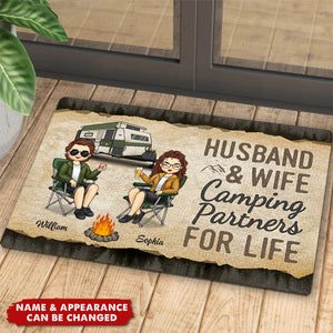 One Campsite At A Time - Camping Personalized Custom Home Doormat Decorative Mat