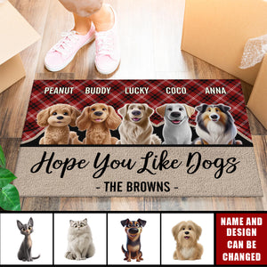 Hope You Like Dogs - Personalized Doormat, House Warming Gift For Pet Owners, Pet Lovers