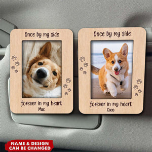 Pet Loss Personalized Picture Frame - Custom Photo Car Visor Clip