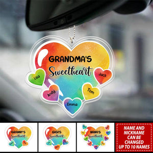 Grandma's Sweetheart With Grandchildren - Personalized Grandma Ornament