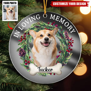 Custom Photo In Loving Memory - Memorial Personalized Mirrored Acrylic Ornament