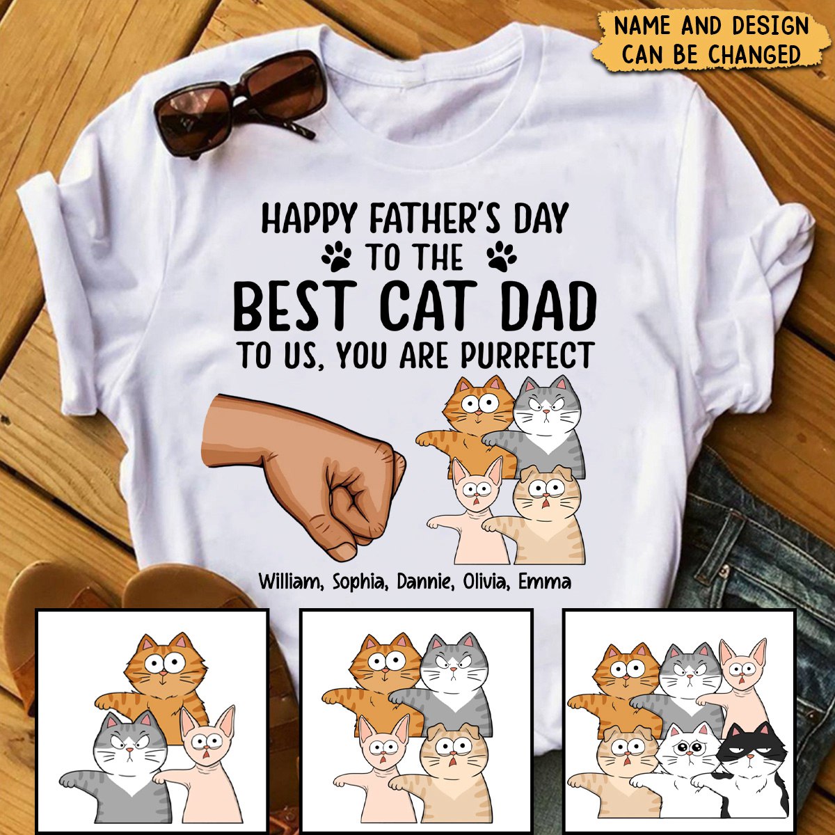 Cat dad orders t shirt