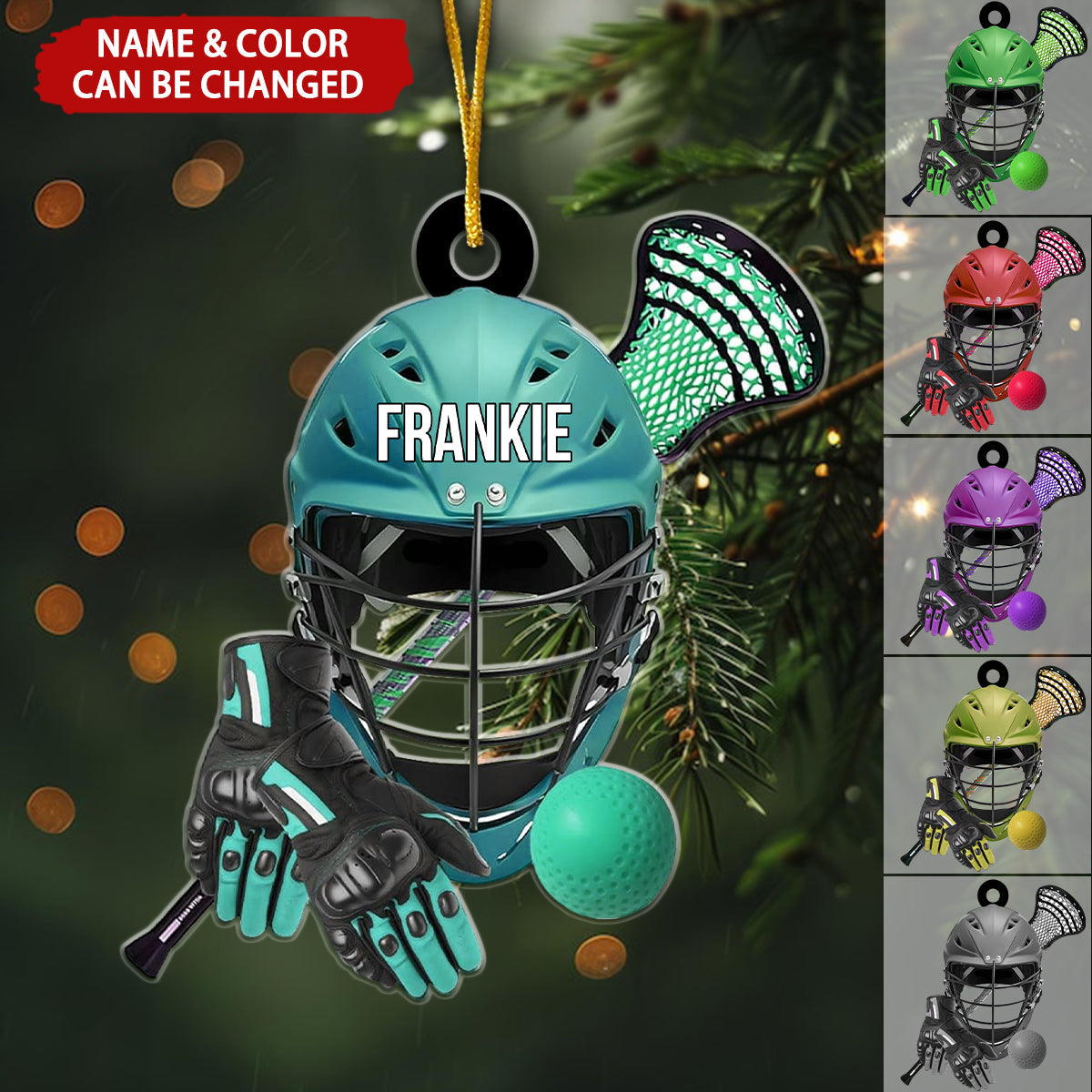 Lacrosse Set Personalized Christmas Ornament, Gift For for Lacrosse Team Member