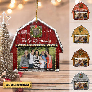 Transparent Ornament - Christmas 2024 - Red Barn Christmas Ornament - Custom Barn House - Custom from Photo