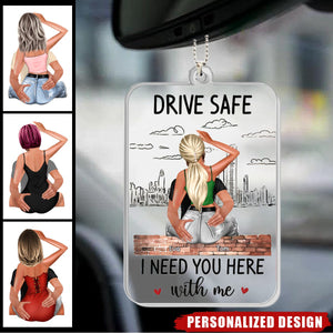 Gift For Couple Husband Drive Safe Acrylic Car Ornament