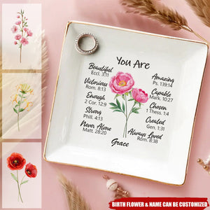 A Friend Is Like A Flower - Bestie Personalized Custom Jewelry Dish